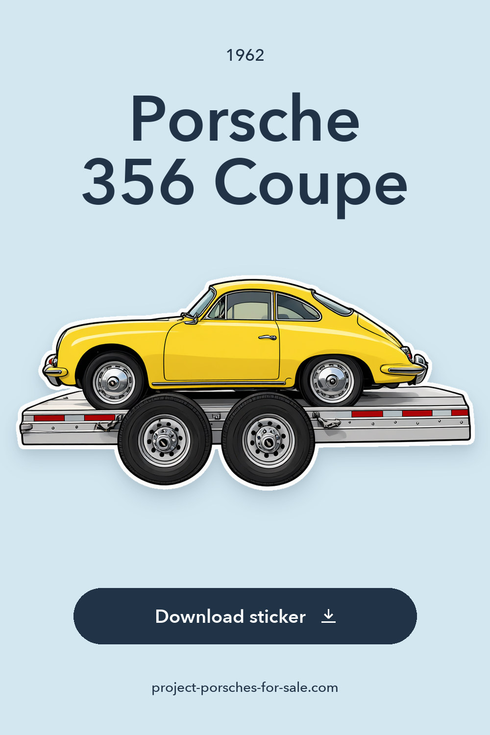 1962 Porsche 356 Coupe sticker preview