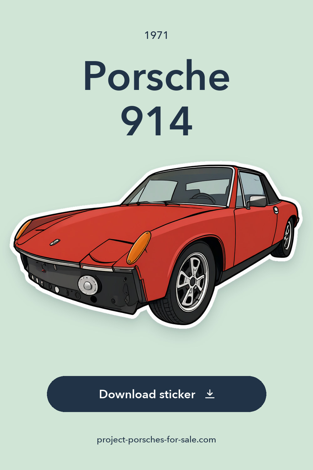 1971 Porsche 914 sticker preview