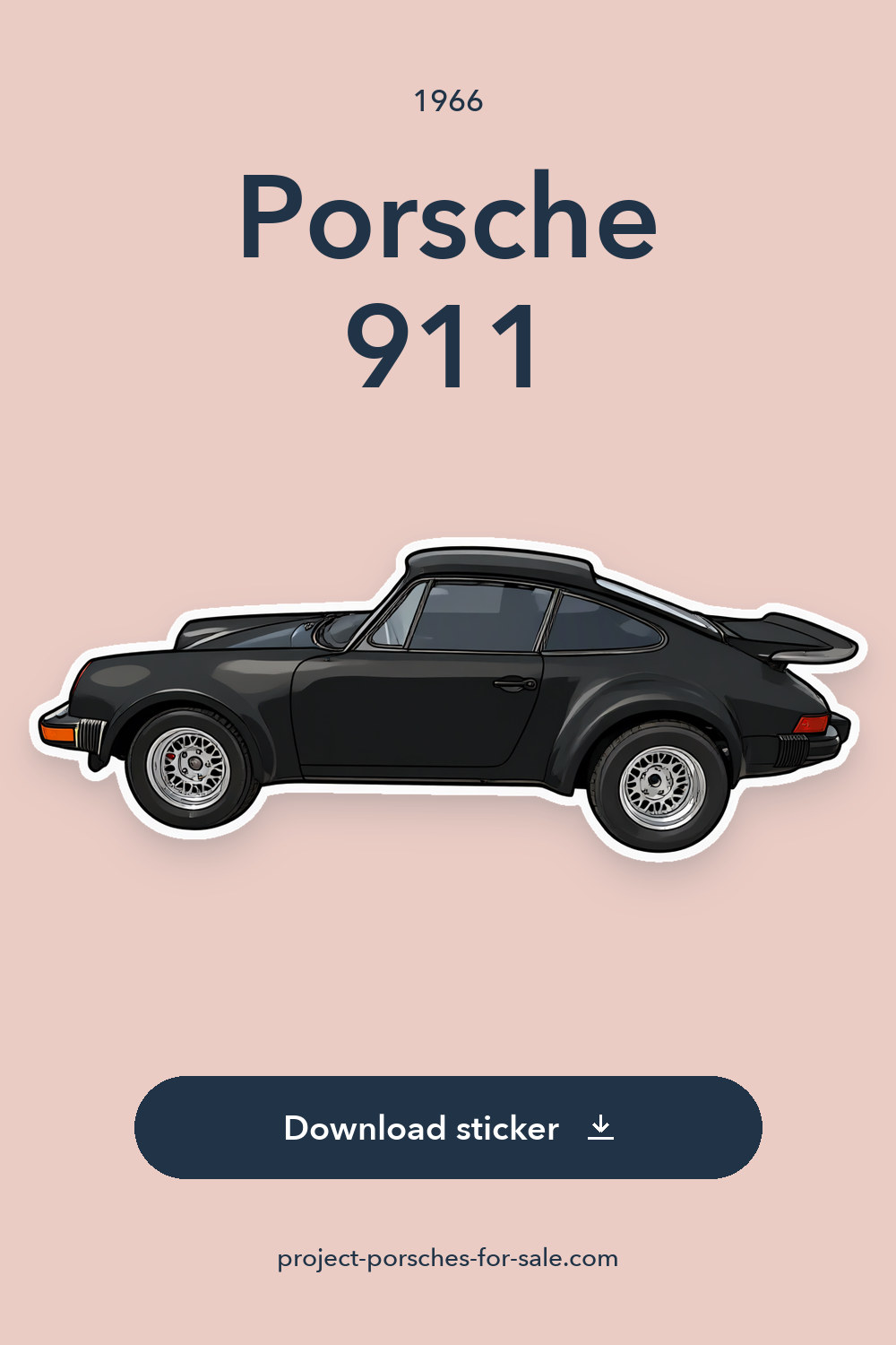 1966 Porsche 911 sticker preview