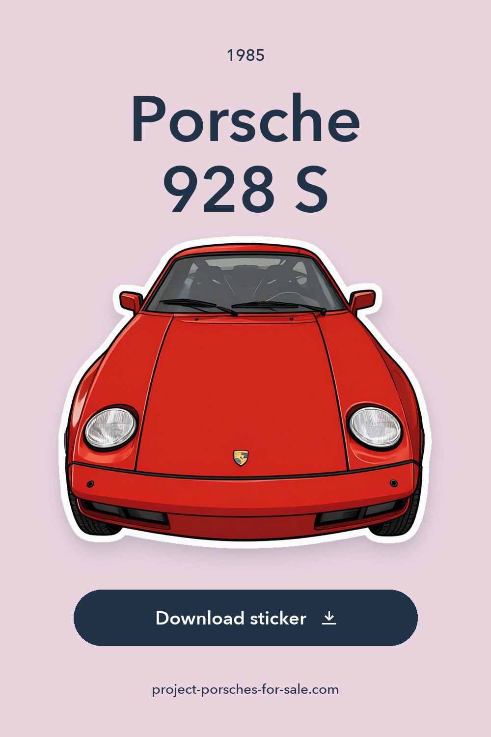 1985 Porsche 928 S sticker preview
