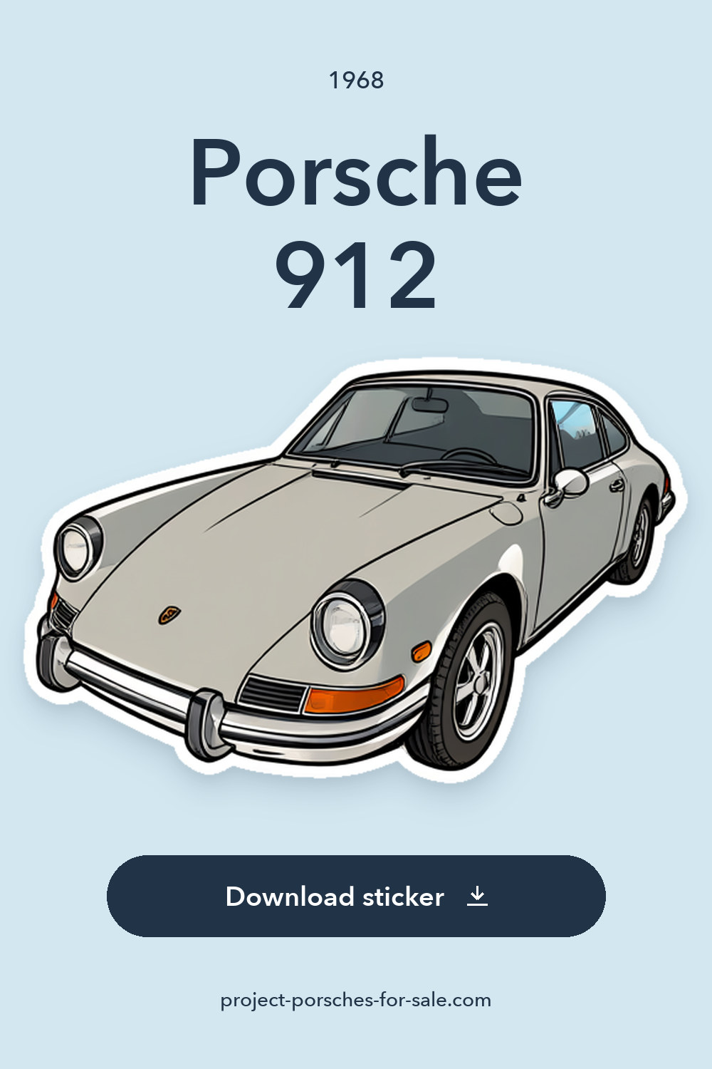 1968 Porsche 912 sticker preview
