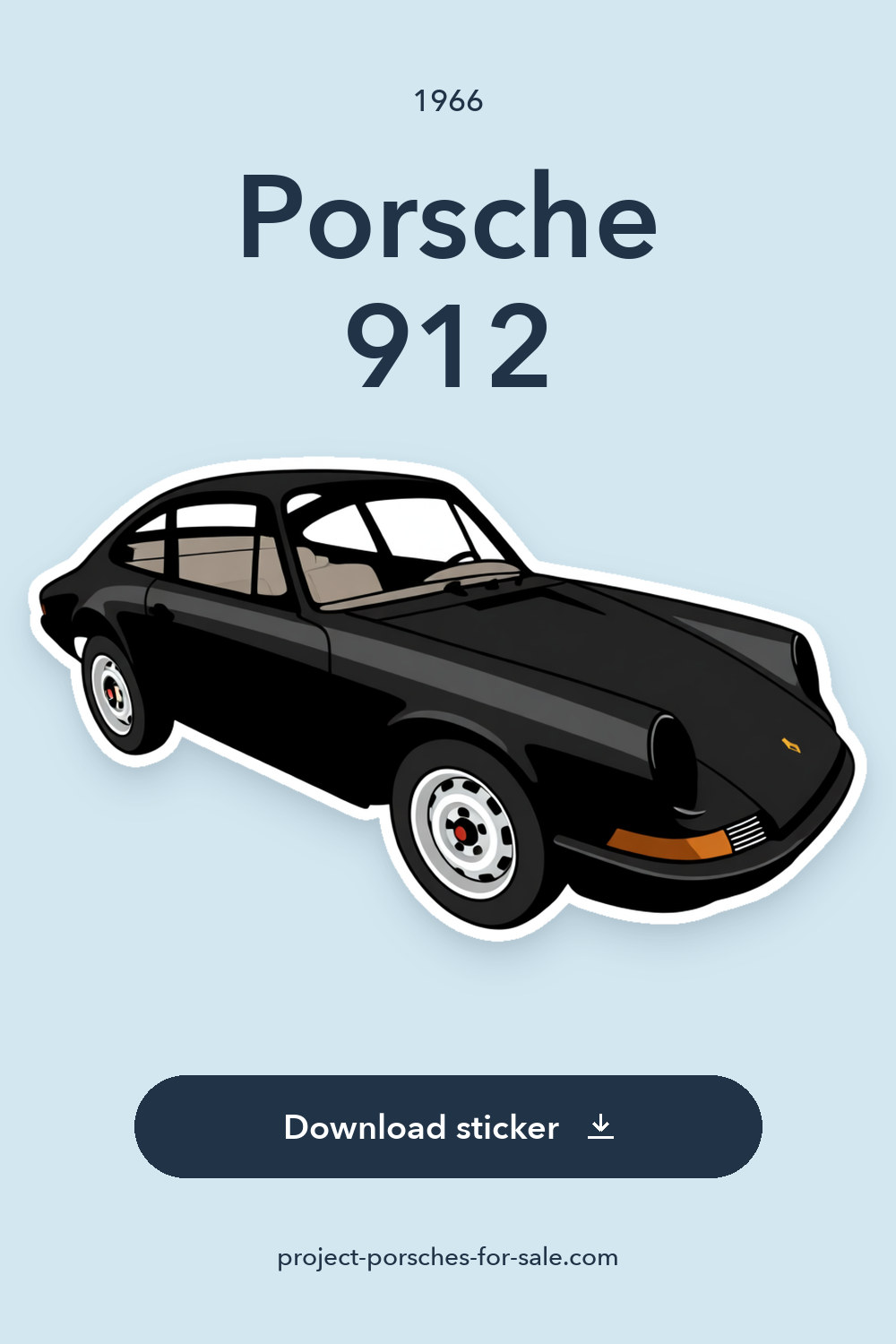 1966 Porsche 912 sticker preview