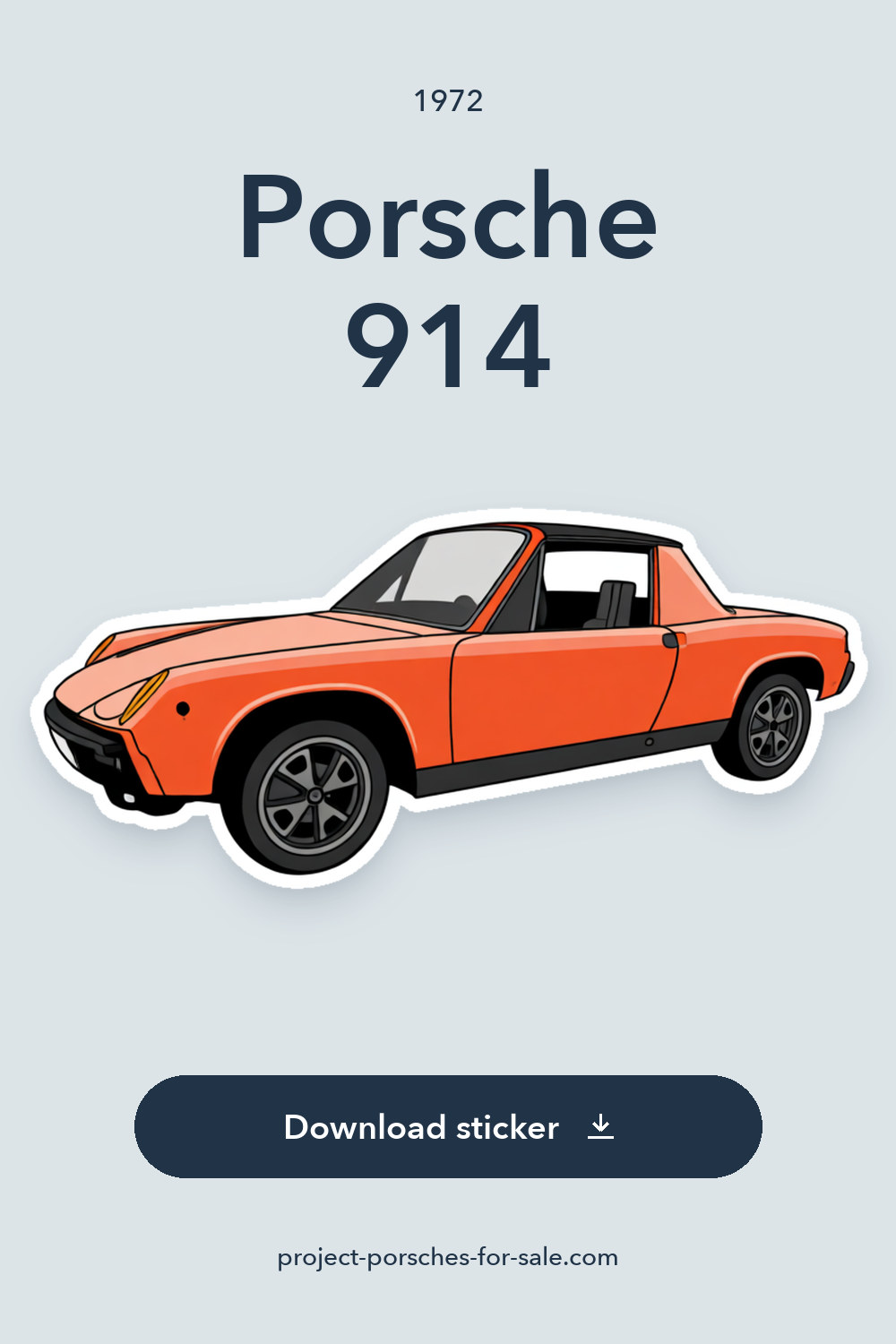 1972 Porsche 914 sticker preview