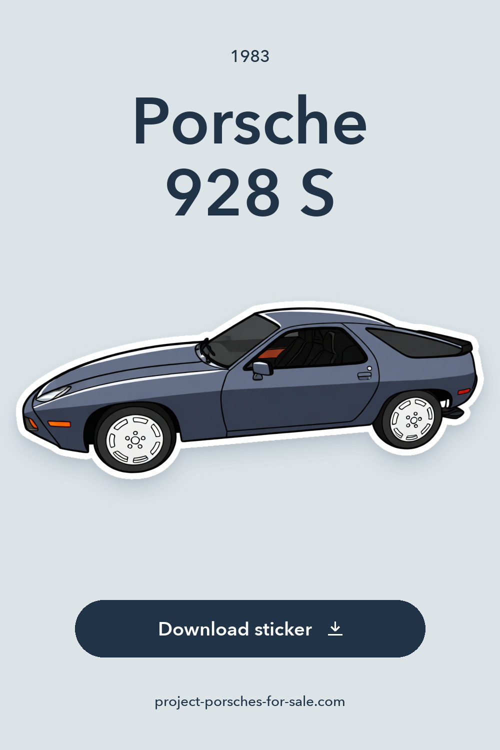 1983 Porsche 928 S sticker preview