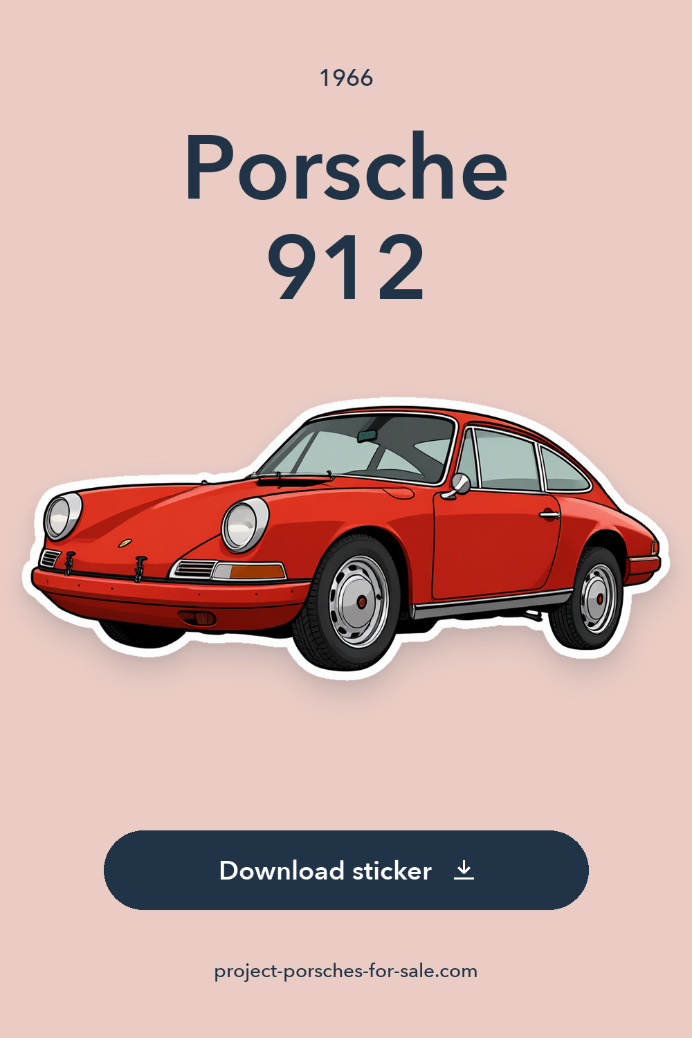 1966 Porsche 912 – No motor [Project!] sticker preview